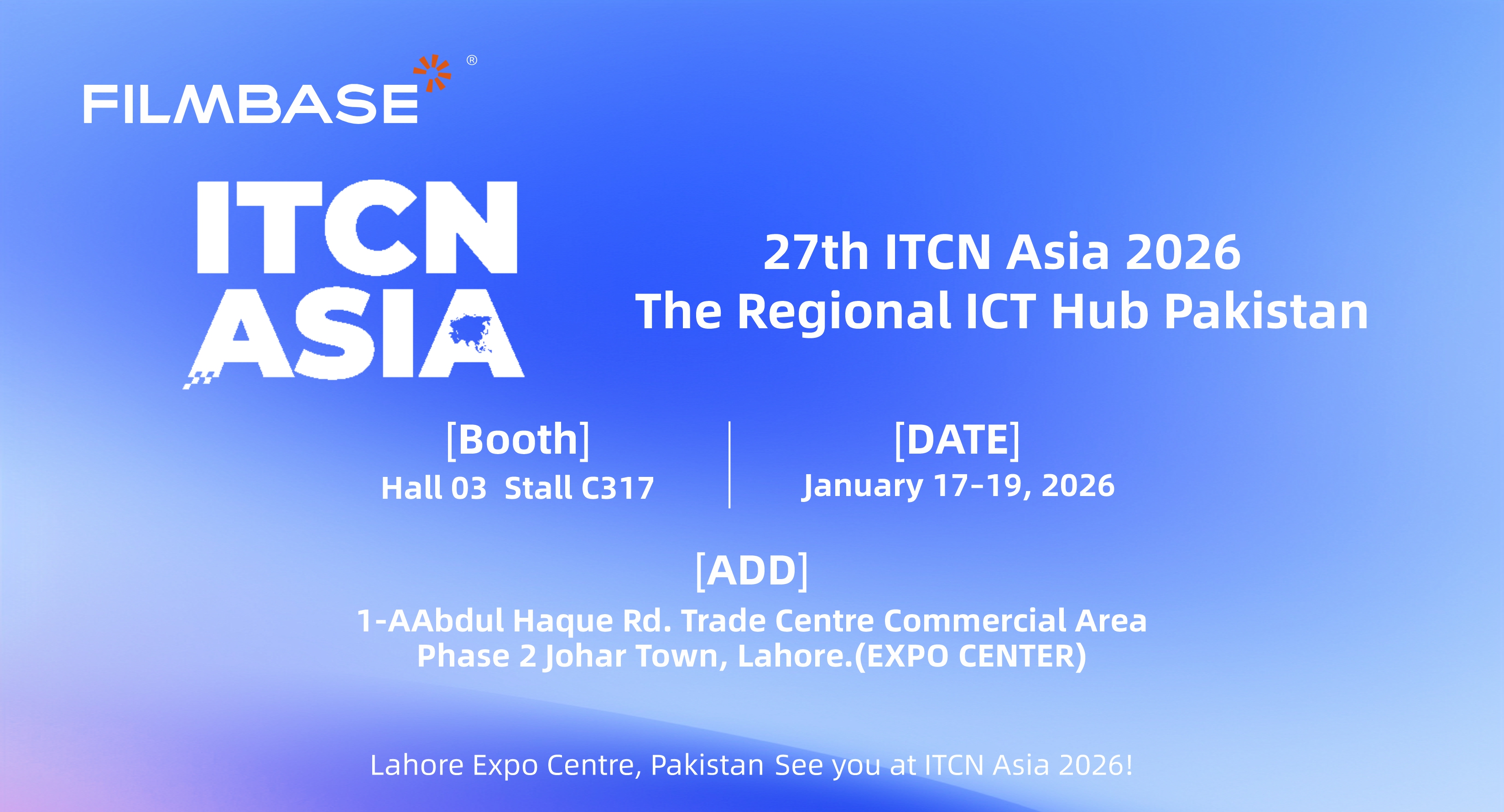 Meet FILMBASE Pakistan at ITCN Asia 2026!