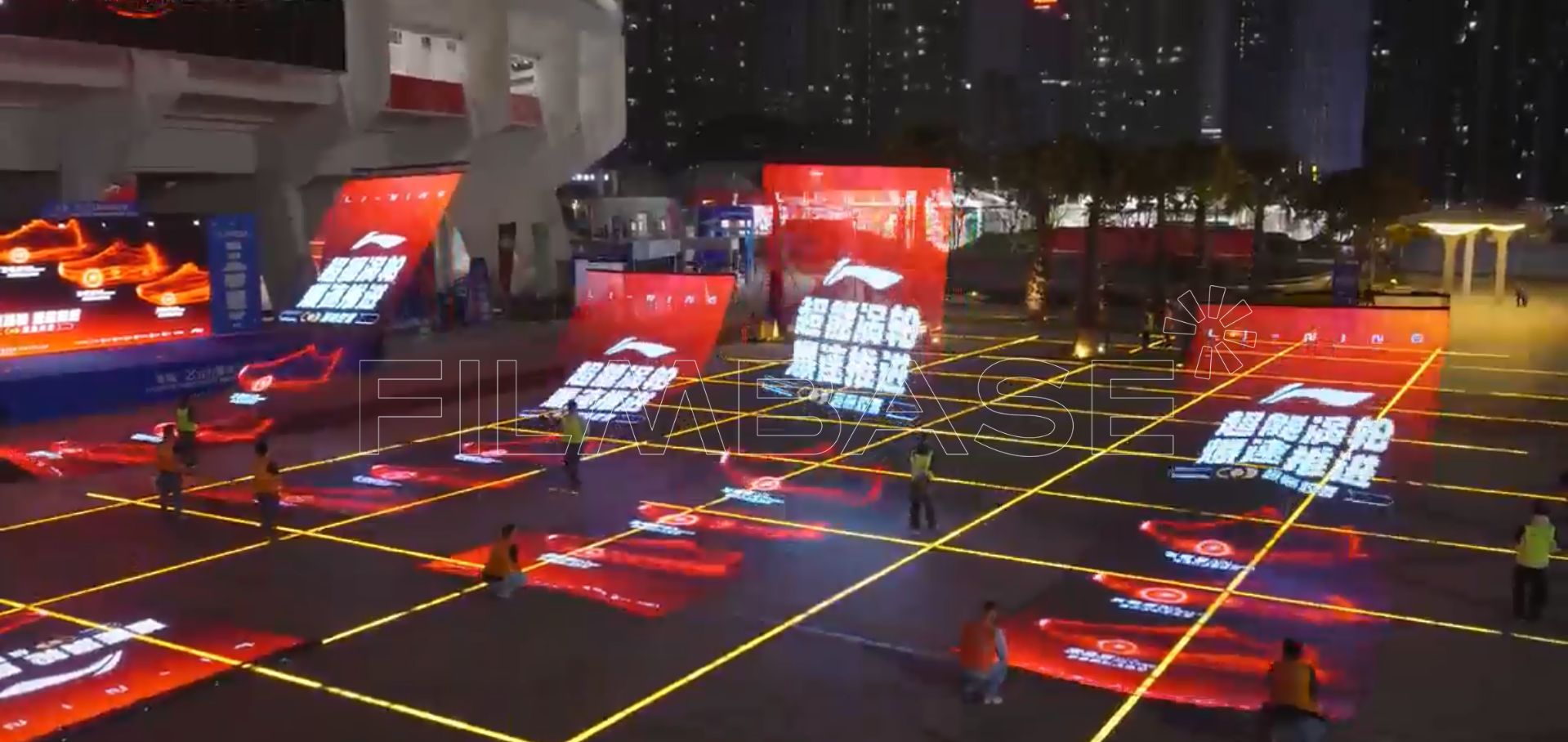 Six Flying Displays at LI-NING product launch