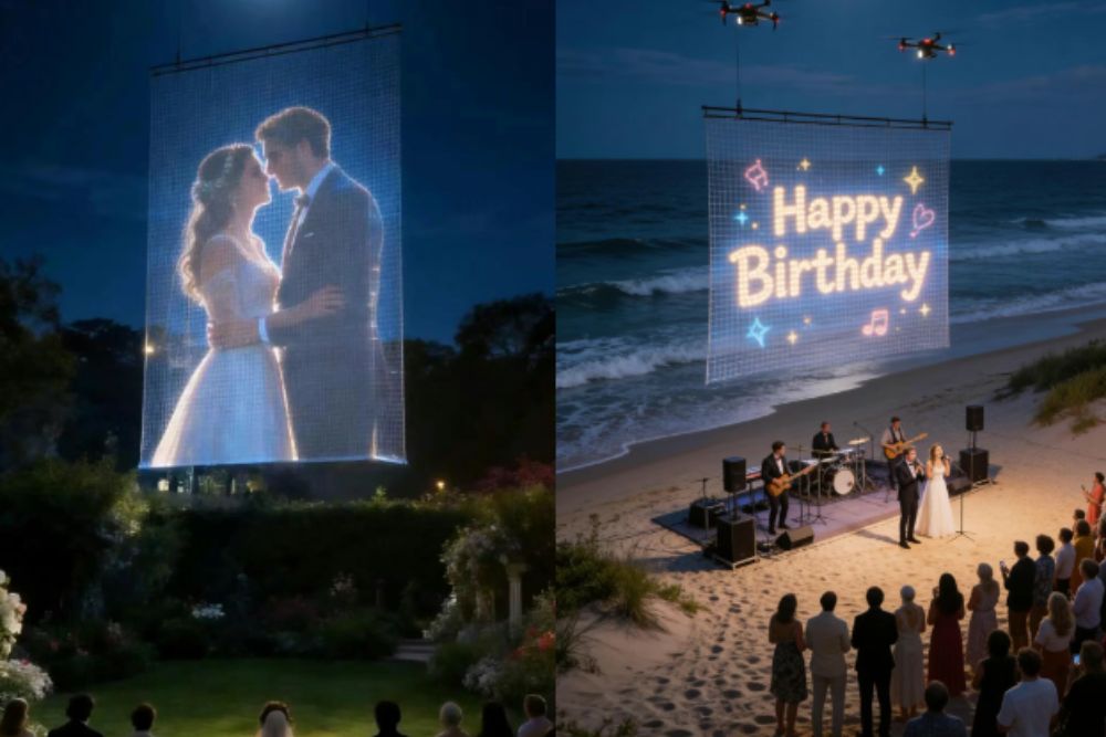 Flying Displays Used for Personalized Wedding Vows.jpg